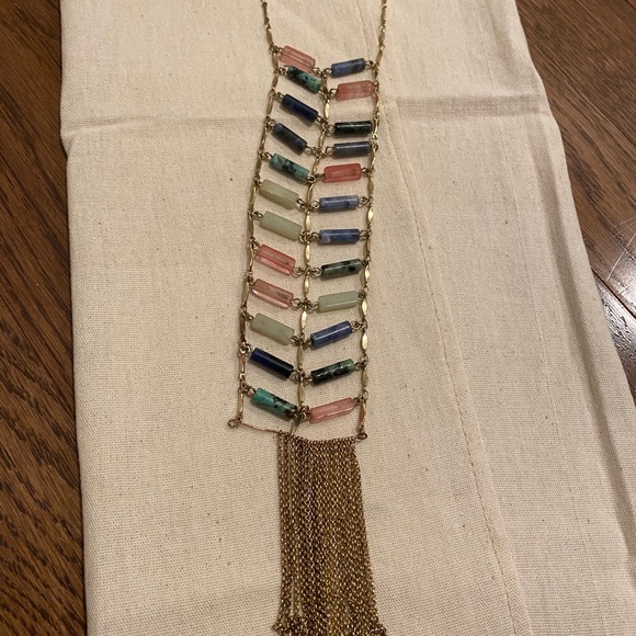 Anthropologie ladder necklace with stones - Picture 2 of 4